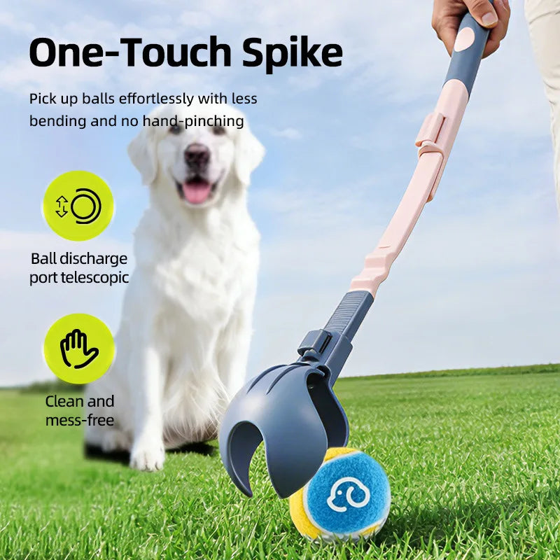 New Outdoor Telescopic Ball-throwing Stick Dog Toy Pet Tennis Launcher Dog Walking Ball Throwing Automatic Throwing Equipment