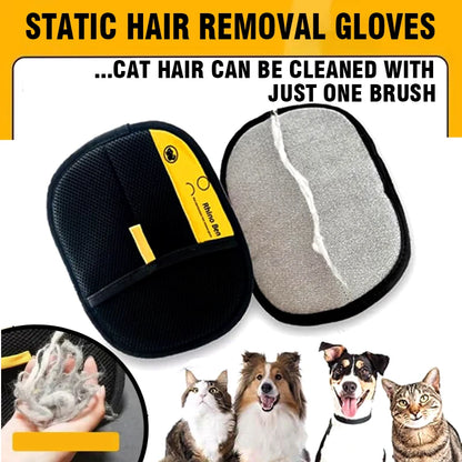 Animal hair glove Electrostatic gloves Two-way brush pet hair removal glove for cats dogs clothes furniture electrostatic