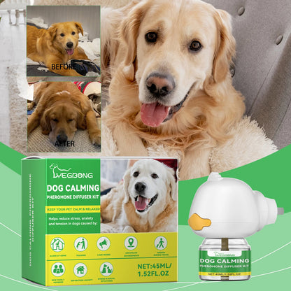 Dog Calming Diffuser Kit Anti Anxiety Relief Set Effectively Reduce Dogs Stress Prevent Aggressive Barking Pet Soothing Liquid