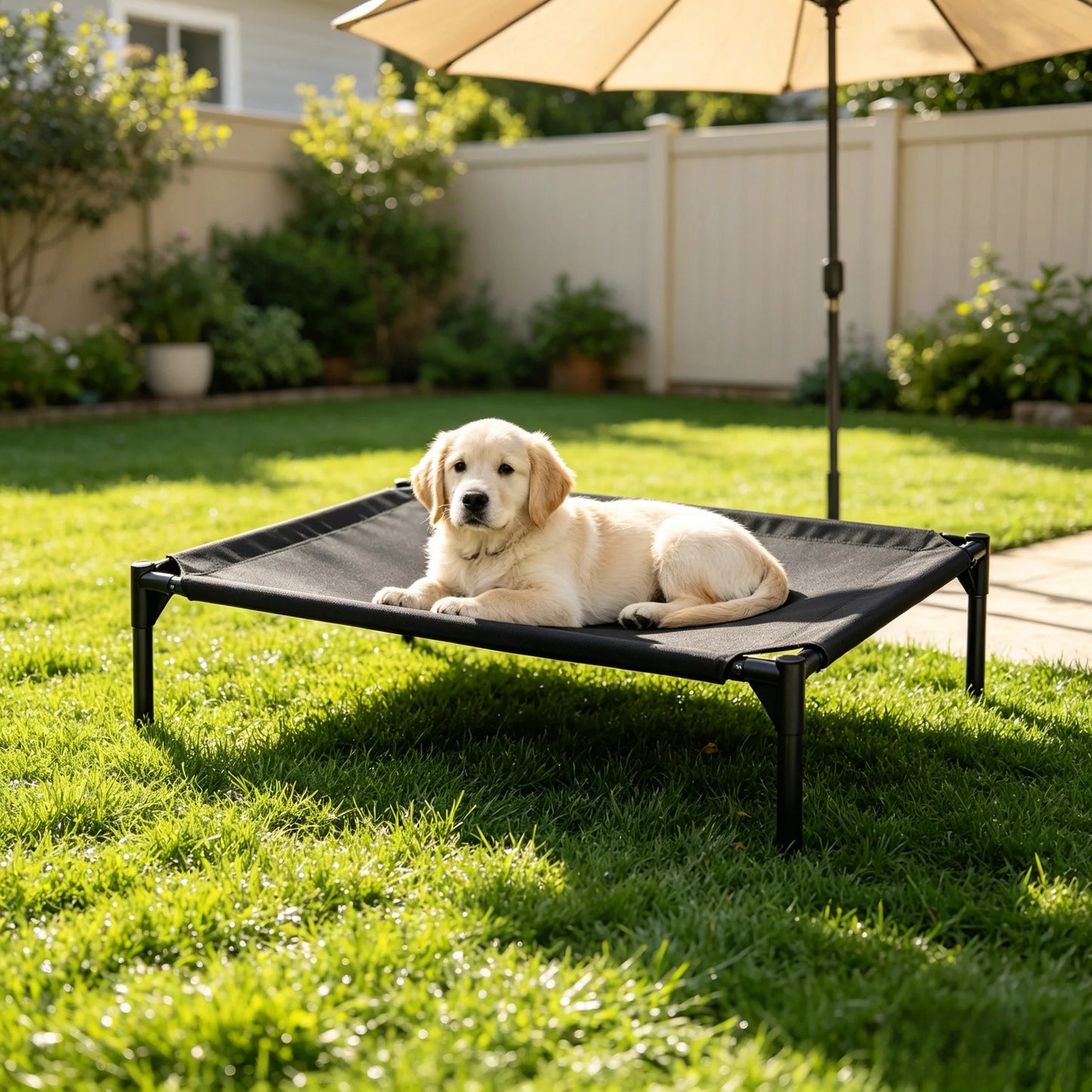 Waterproof Elevated Dog Cot Bed Cooling Raised Pet Bed Breathable Oxford Fabric Indoor Outdoor Use For All Dog Sizes