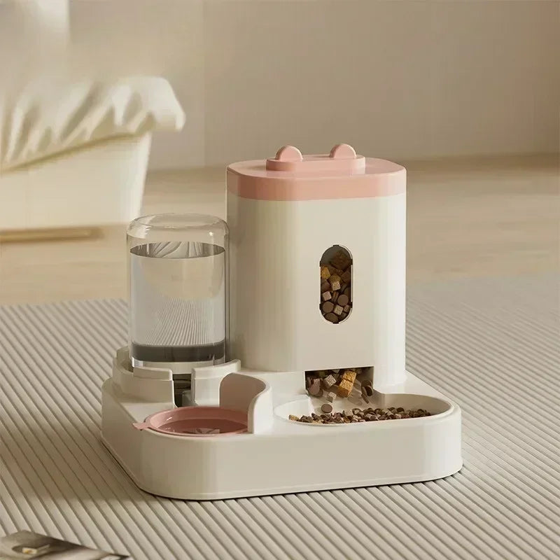 Automatic Pet Feeder & Water Fountain Station
