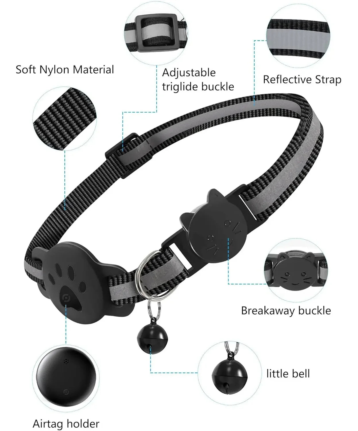 Bluetooth Pet Tracker Tag — Works with Google Find My (Android)