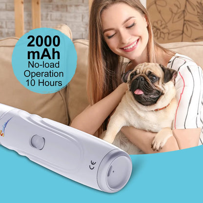 [Quiet Pet Nail Grinder] Quiet Electric Pet Nail Grinder | Dog Cat Paw Nail Trimmer Tool, Without Battery