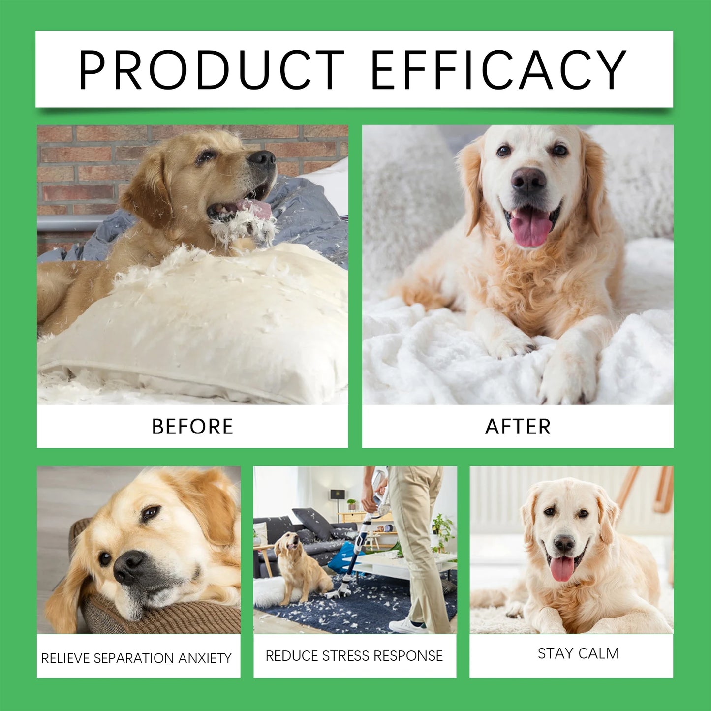 Dog Calming Diffuser Kit Anti Anxiety Relief Set Effectively Reduce Dogs Stress Prevent Aggressive Barking Pet Soothing Liquid