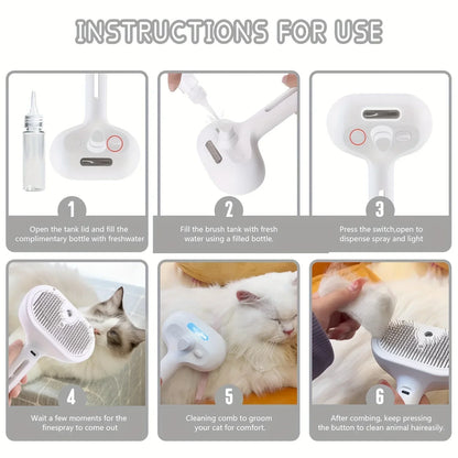 Marloe Co Mist Spray Grooming Comb — Detangling & Dematting Brush for Cats & Dogs