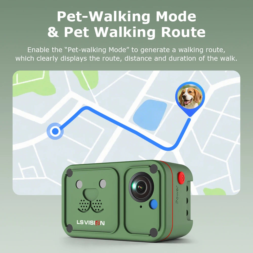 Marloe Co Pet POV Camera Collar — 4G 4MP Wearable Action Cam for Cats & Dogs