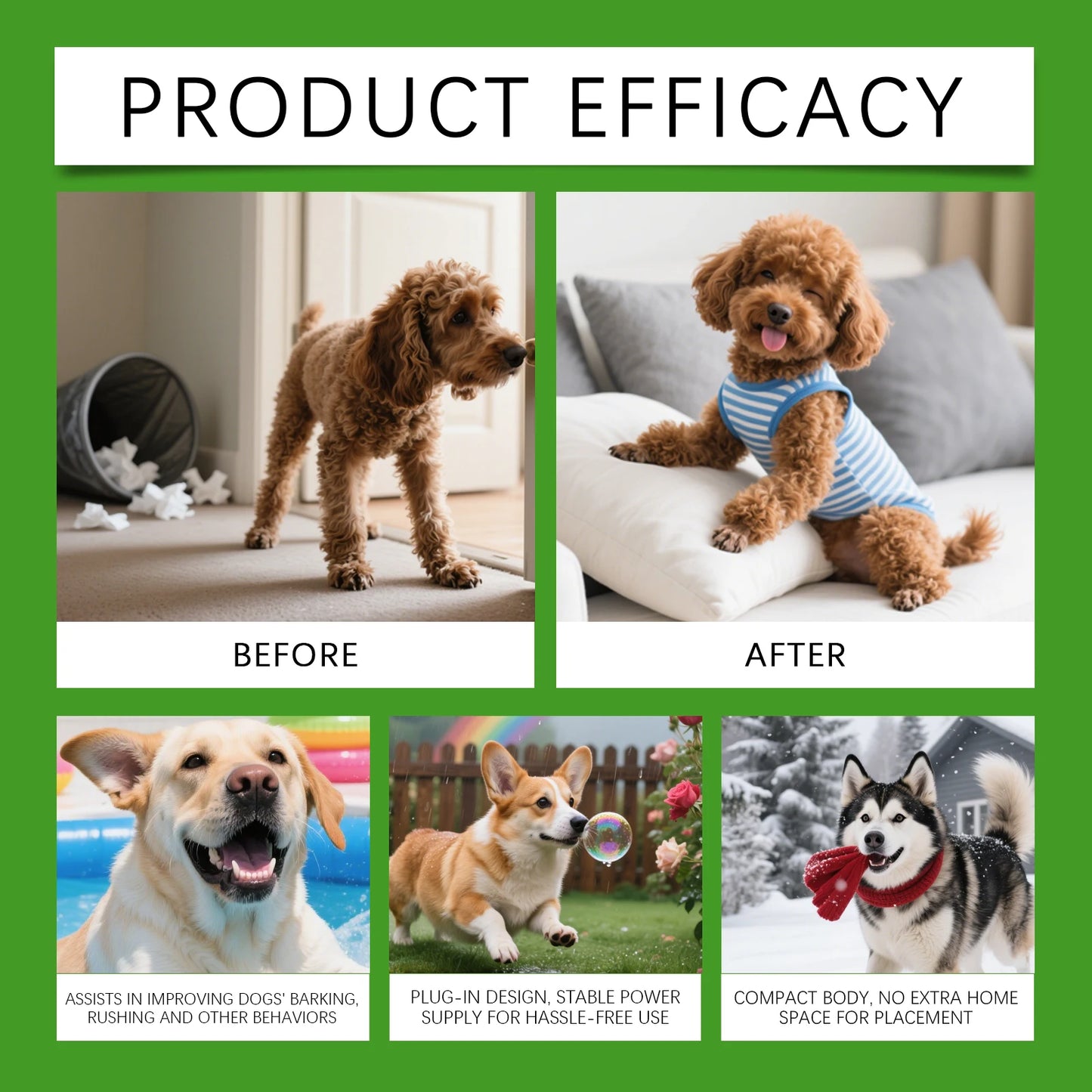 Pet Calming Diffuser for Anxious Dogs Essential Oil Free Safe Diffuser Creates Calm Home Behavior Aid Long Lasting Care Us plug