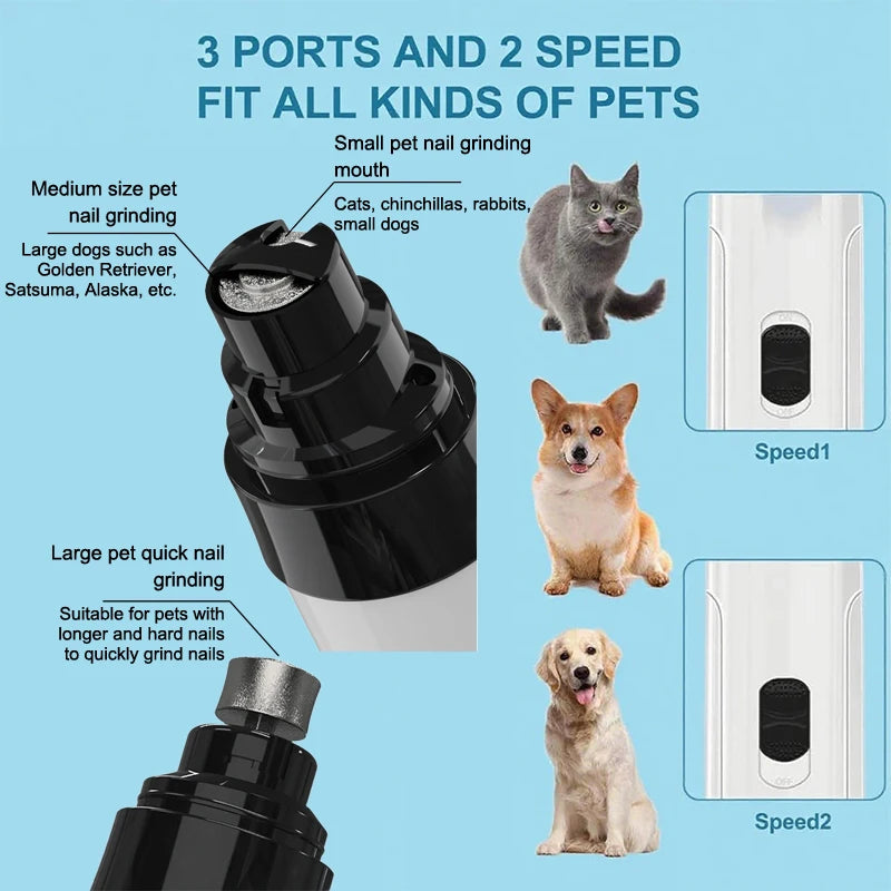 【N】Silent Groom Pro Nail Grinder, 2025 Upgraded Silent Groomer Pro Nail For Dogs, Rechargeable USB Charging Pet Nail Grinder