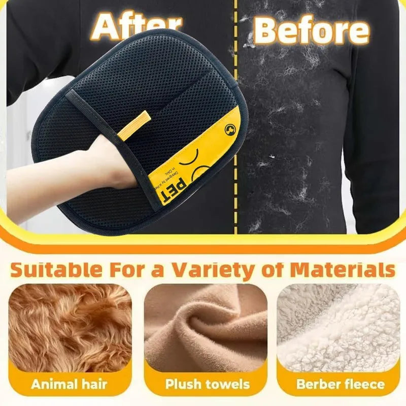 Animal hair glove Electrostatic gloves Two-way brush pet hair removal glove for cats dogs clothes furniture electrostatic