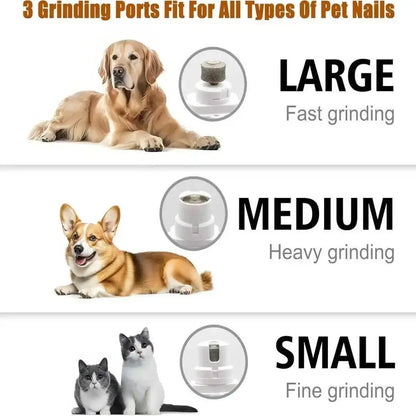 Marloe Co Dual LED Pet Nail Grinder — 2 LED Lights, Quiet Electric File for Dogs & Cats
