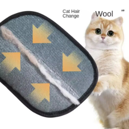 Double-Sided Pet Hair Remover Brush Glove Deshedding Brush for Dog Cat Kitten Fur Cleaning Glove Carpet Safe on Skin