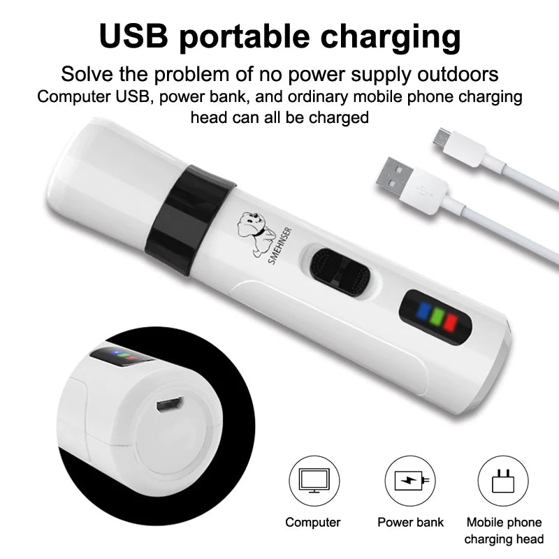 【N】Silent Groom Pro Nail Grinder, 2025 Upgraded Silent Groomer Pro Nail For Dogs, Rechargeable USB Charging Pet Nail Grinder
