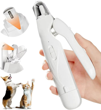 Marloe Co Dual LED Pet Nail Grinder — 2 LED Lights, Quiet Electric File for Dogs & Cats