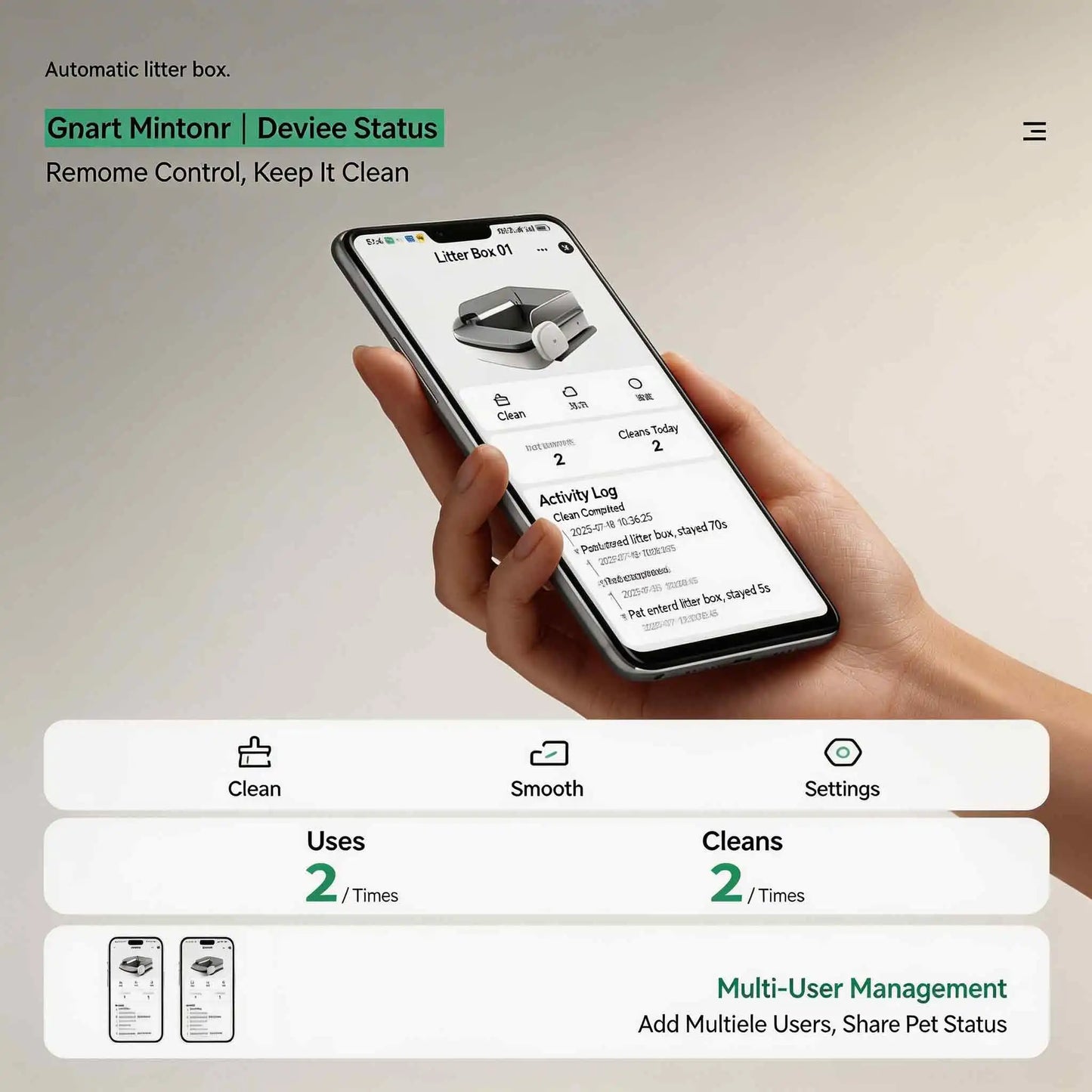 Self-Cleaning Automatic Litter Box — App Control, XXL Capacity