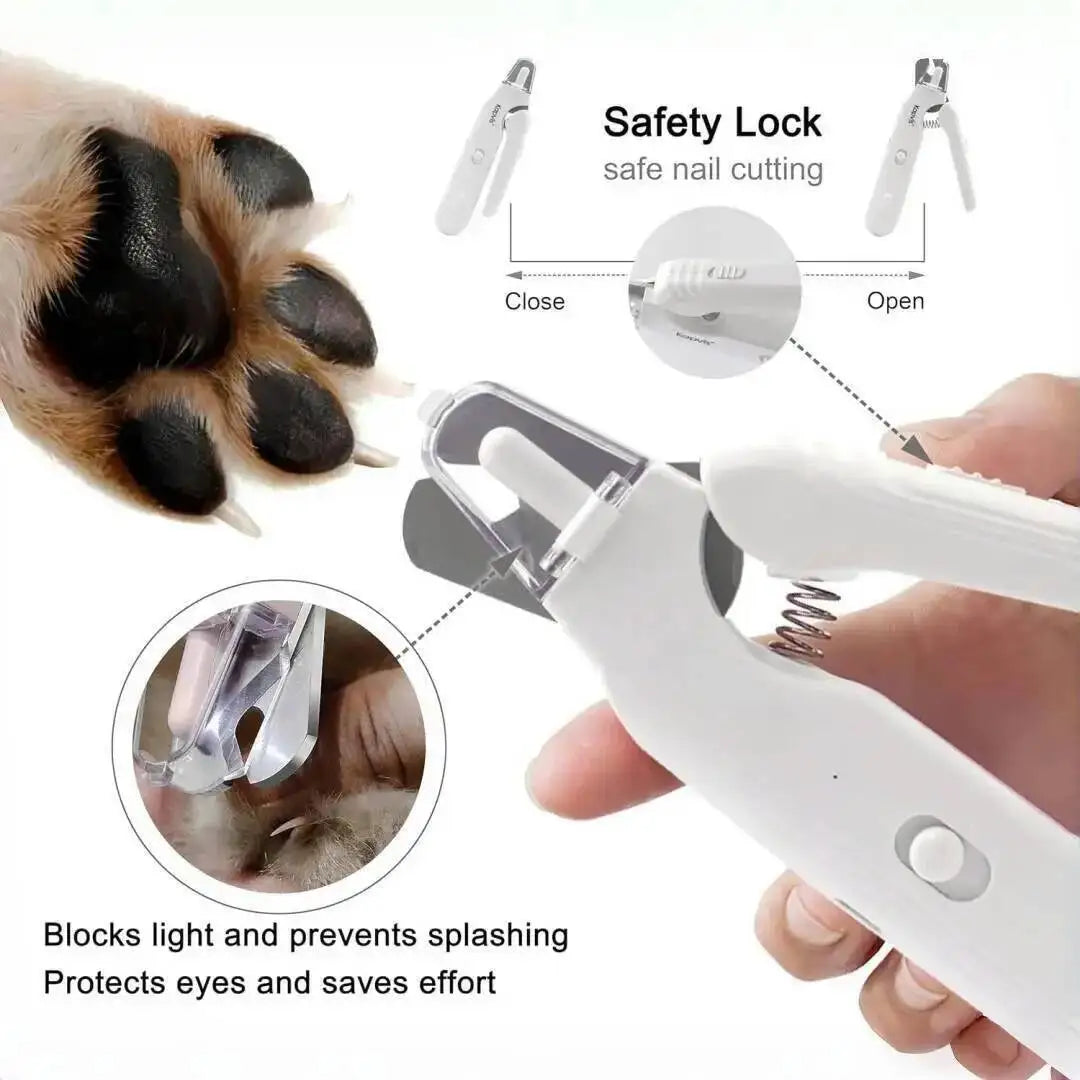 Marloe Co Dual LED Pet Nail Grinder — 2 LED Lights, Quiet Electric File for Dogs & Cats