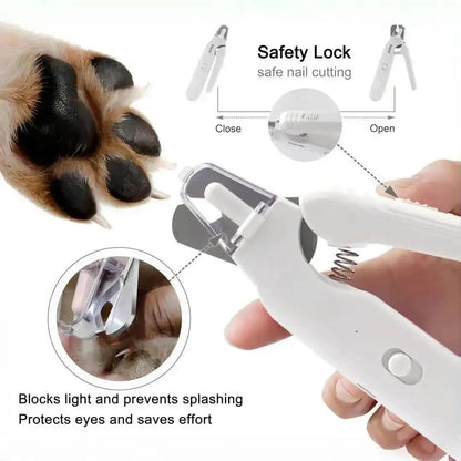Marloe Co Dual LED Pet Nail Grinder — 2 LED Lights, Quiet Electric File for Dogs & Cats