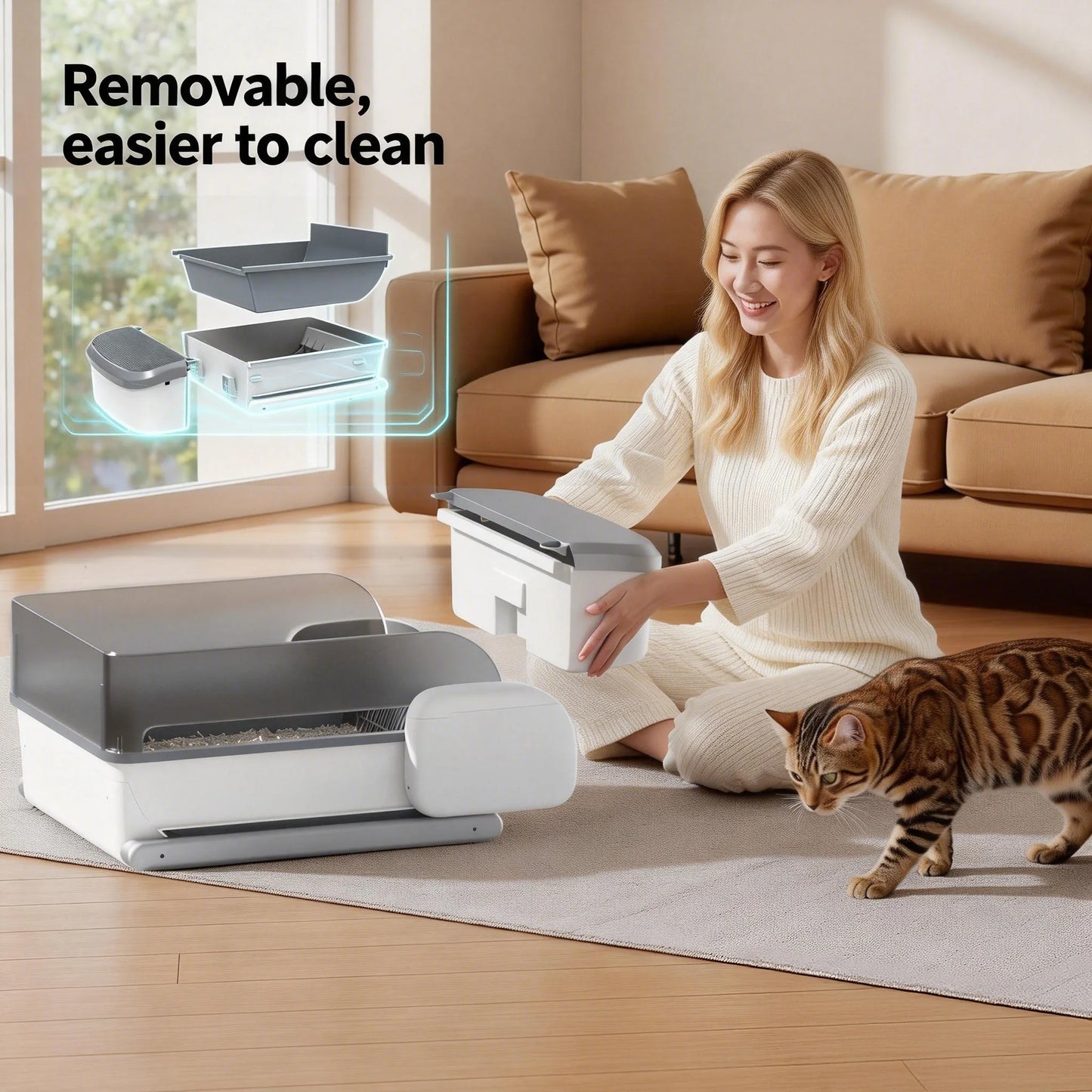 Self-Cleaning Automatic Litter Box — App Control, XXL Capacity