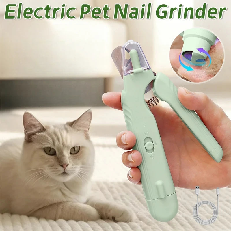 Marloe Co LED Pet Nail Grinder — Single LED, Quiet Electric File for Dogs & Cats