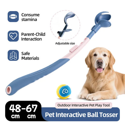 New Outdoor Telescopic Ball-throwing Stick Dog Toy Pet Tennis Launcher Dog Walking Ball Throwing Automatic Throwing Equipment