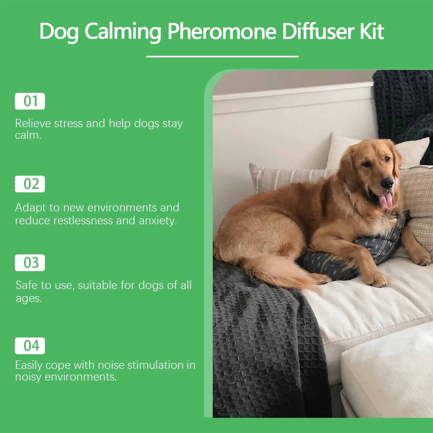 Dog Calming Diffuser Kit Anti Anxiety Relief Set Effectively Reduce Dogs Stress Prevent Aggressive Barking Pet Soothing Liquid