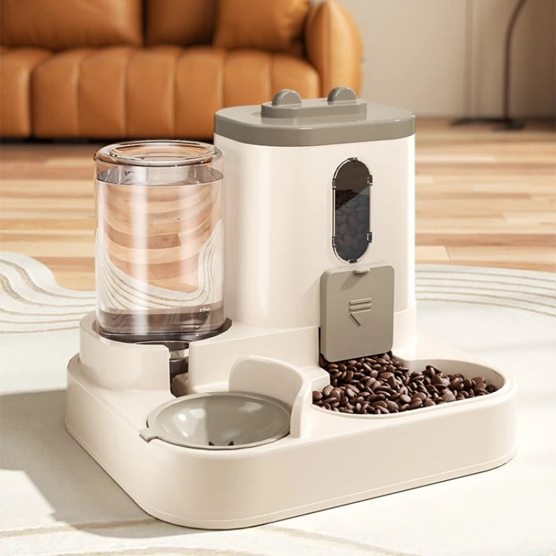Spill-Proof Automatic Feeder & Water Fountain