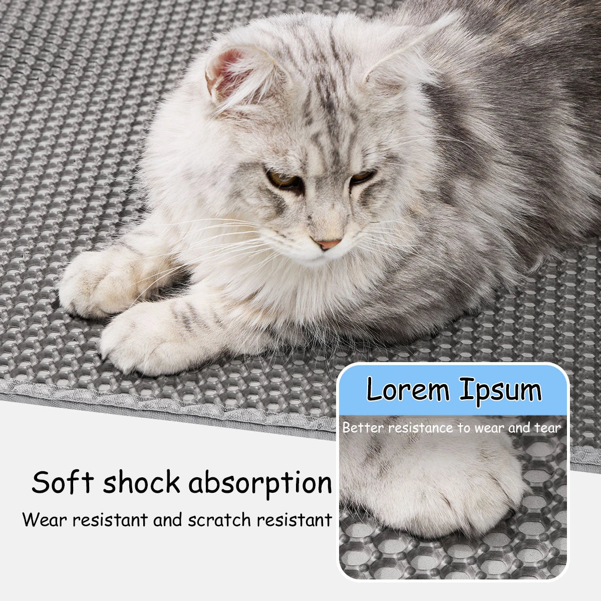 Waterproof Cat Litter Trapping Mat (Double Layer)