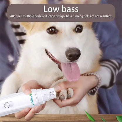 [Quiet Pet Nail Grinder] Quiet Electric Pet Nail Grinder | Dog Cat Paw Nail Trimmer Tool, Without Battery