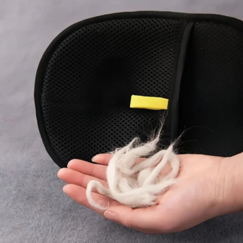 Double-Sided Pet Hair Remover Brush Glove Deshedding Brush for Dog Cat Kitten Fur Cleaning Glove Carpet Safe on Skin