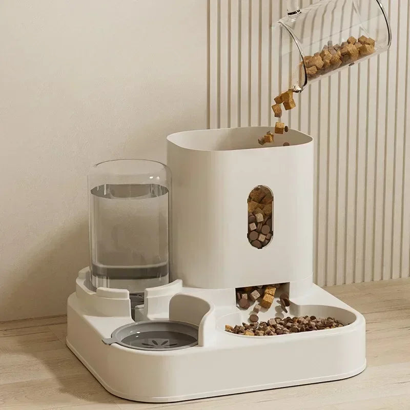 Automatic Pet Feeder & Water Fountain Station