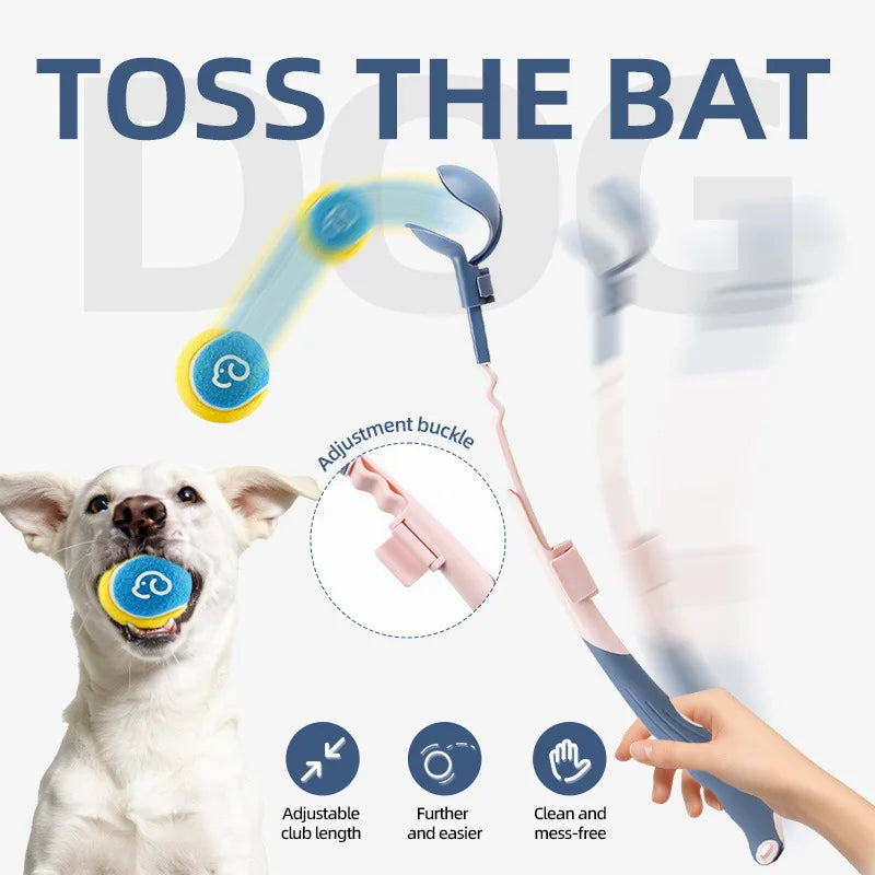 New Outdoor Telescopic Ball-throwing Stick Dog Toy Pet Tennis Launcher Dog Walking Ball Throwing Automatic Throwing Equipment