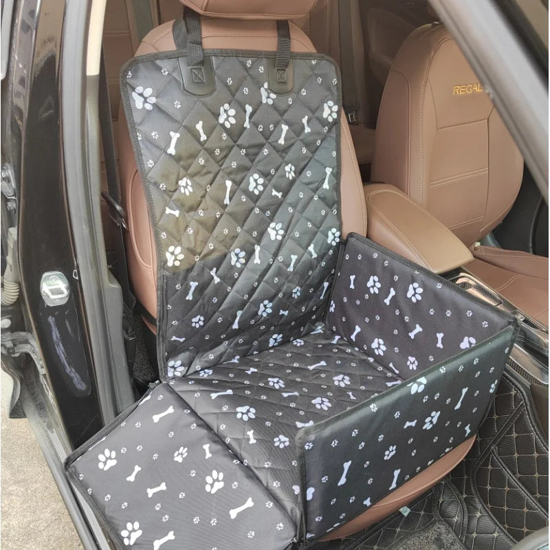Folding Dog Car Hammock Seat Cover (Waterproof)