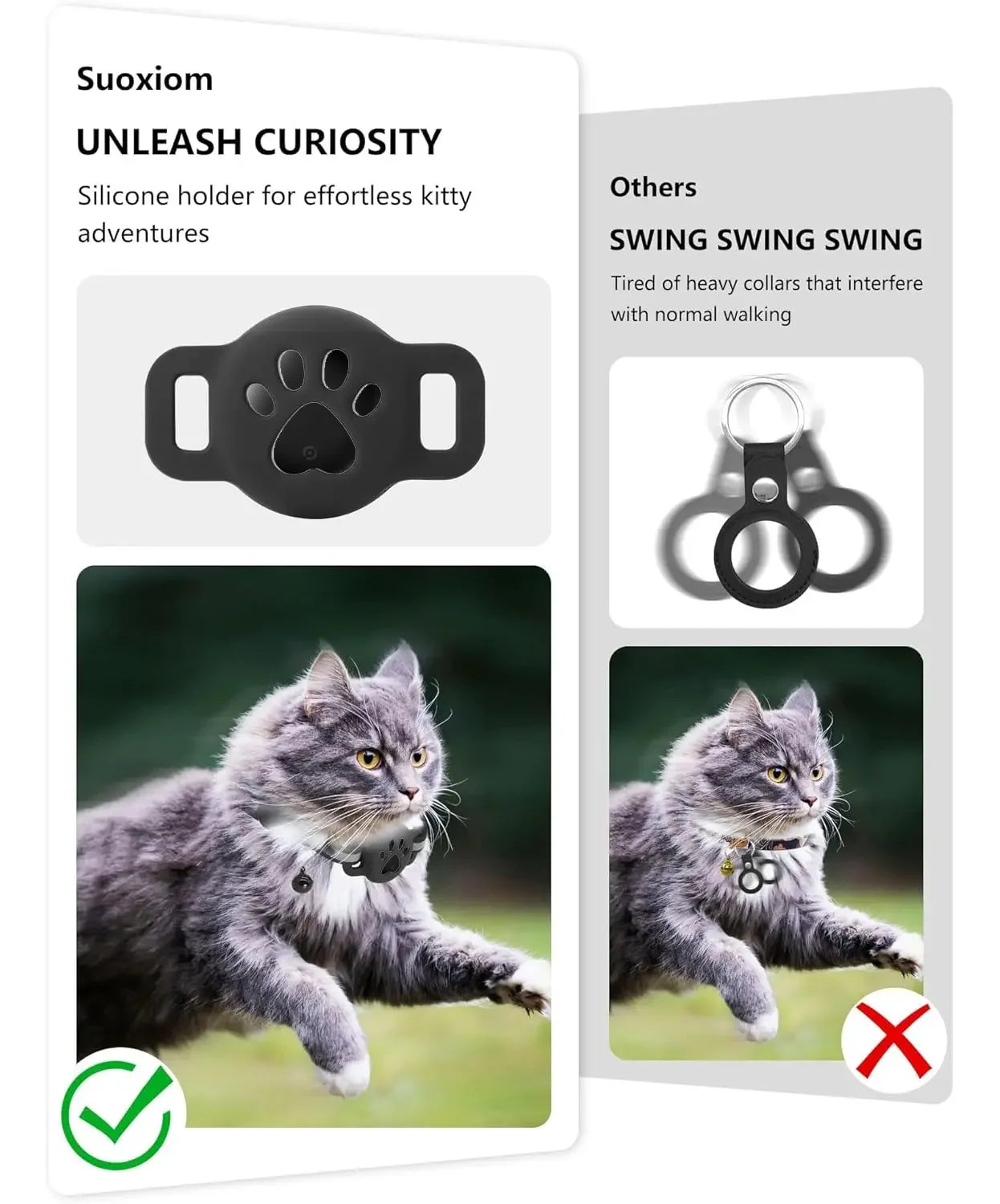 Bluetooth Pet Tracker Tag — Works with Google Find My (Android)