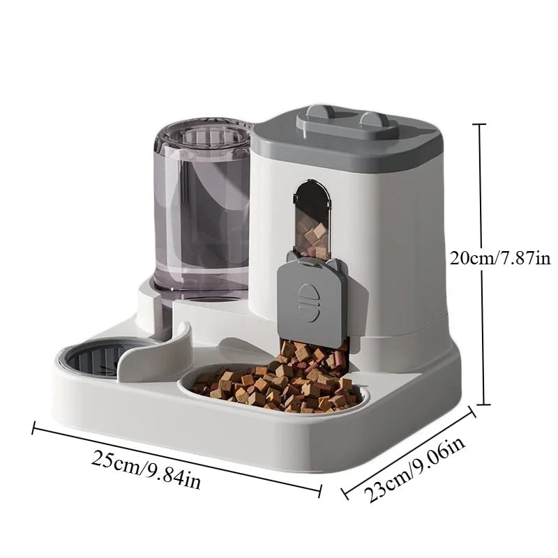 Spill-Proof Automatic Feeder & Water Fountain