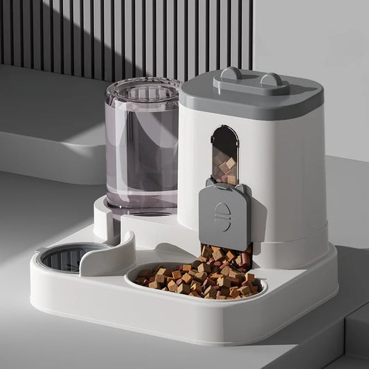Spill-Proof Automatic Feeder & Water Fountain