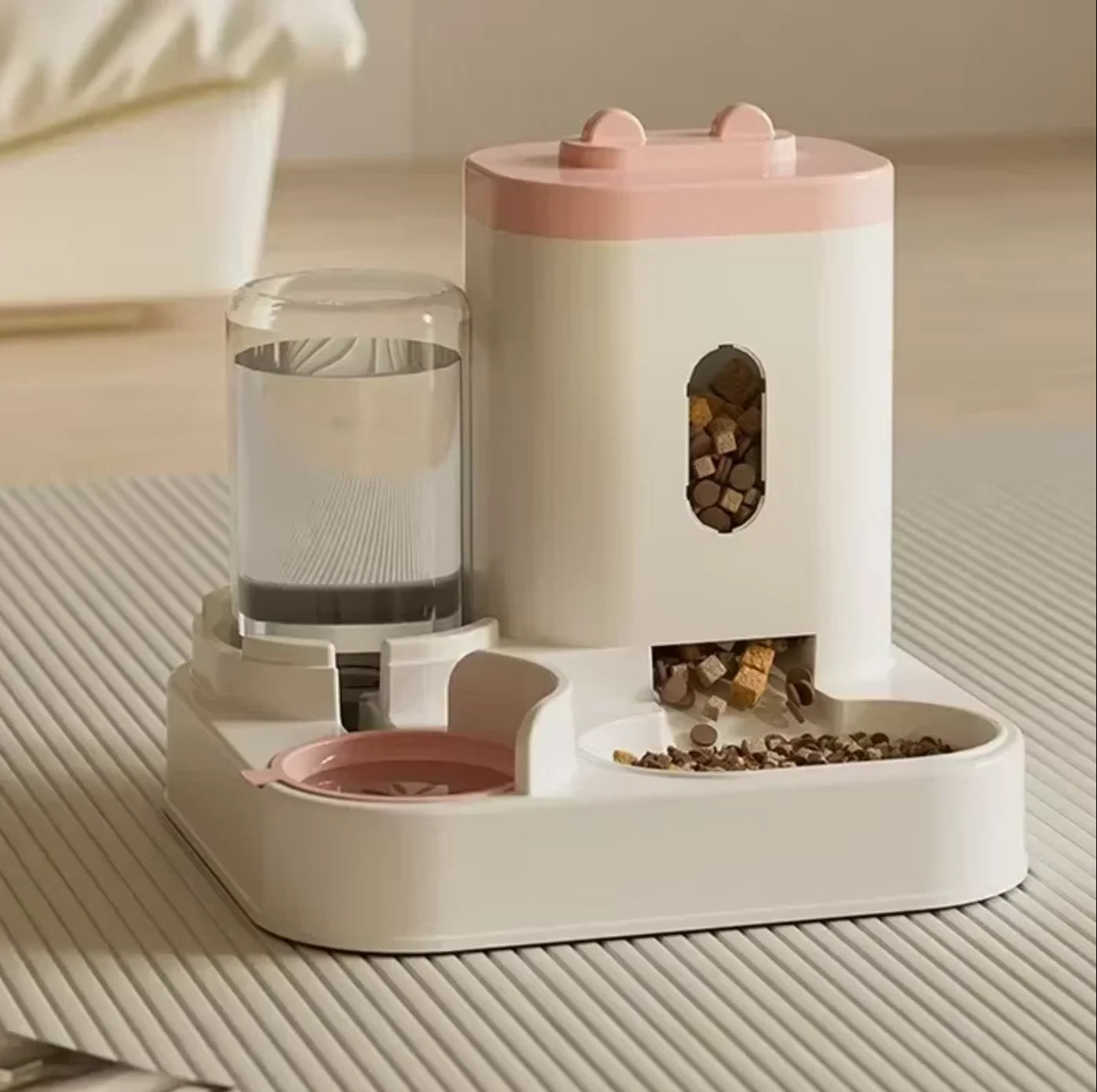 Automatic Pet Feeder & Water Fountain Station