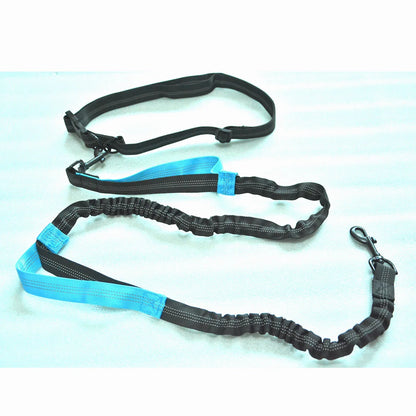Reflective Elastic Running Dog Leash — Hands-Free Retractable with Bungee