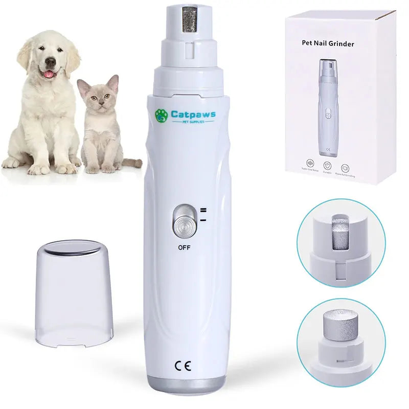 [Quiet Pet Nail Grinder] Quiet Electric Pet Nail Grinder | Dog Cat Paw Nail Trimmer Tool, Without Battery