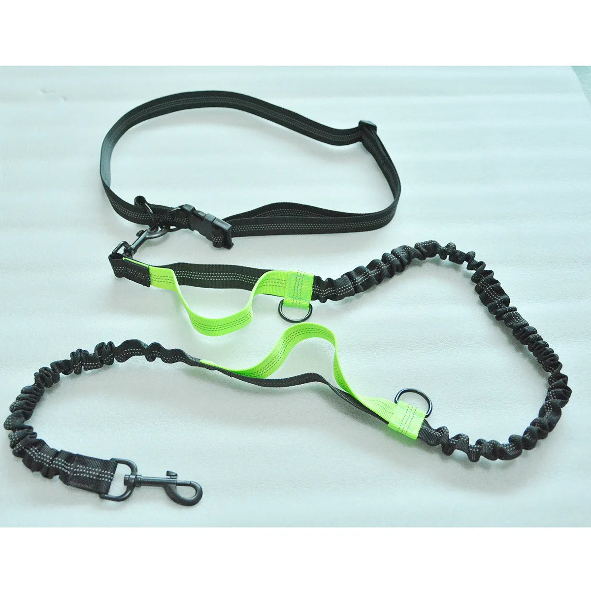 Reflective Elastic Running Dog Leash — Hands-Free Retractable with Bungee