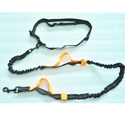 Reflective Elastic Running Dog Leash — Hands-Free Retractable with Bungee